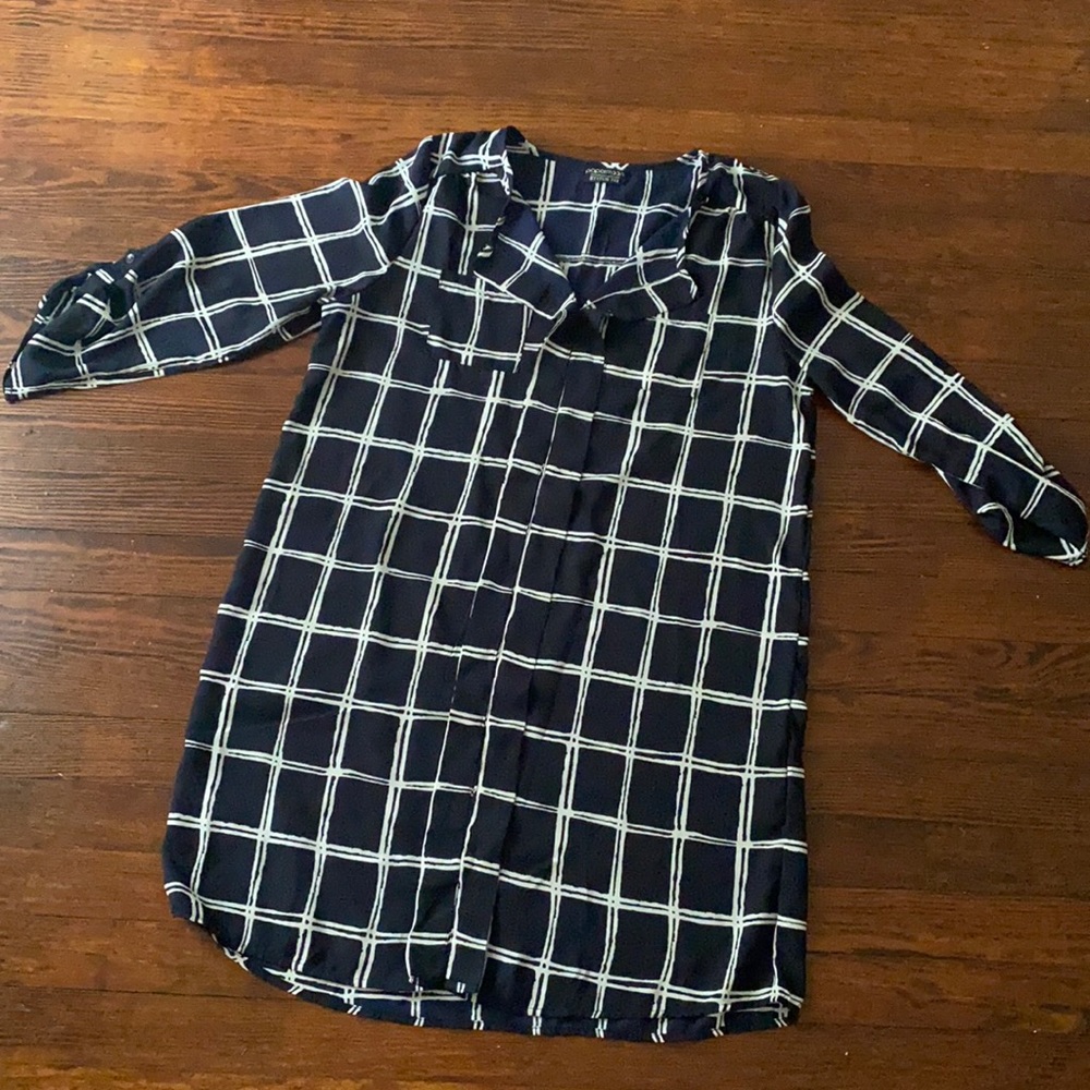 Papermoon Stitch Fix Navy & Cream Dress